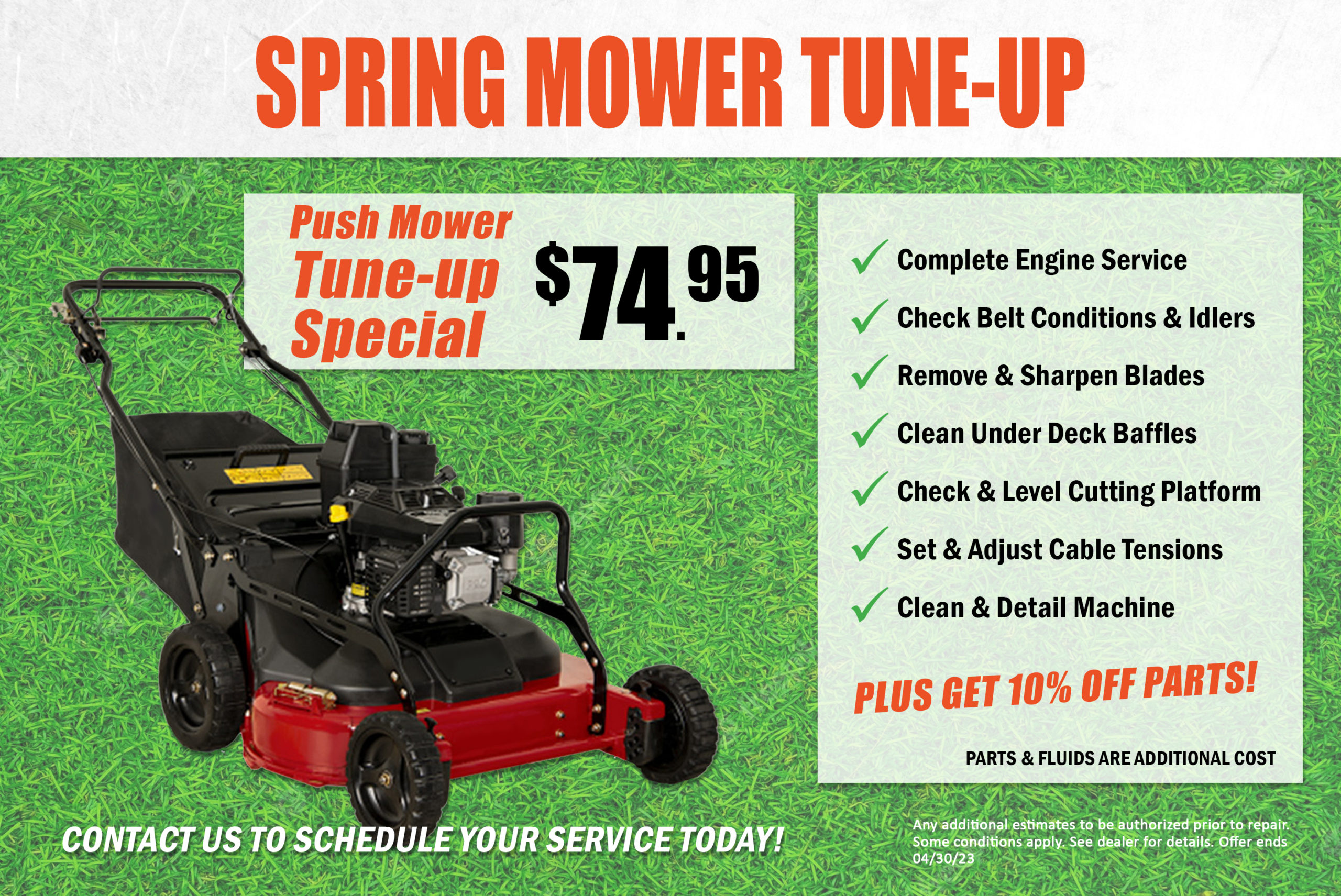 Spring Tune-Up Packages - Push Mowers